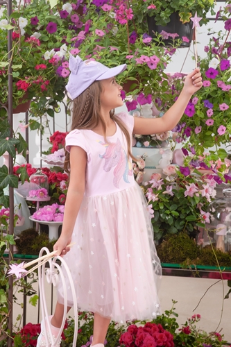 VESTIDO UNICORNIO SAIA TULE DE ESTRELA PITUCHINHUS